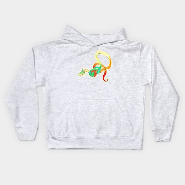 Dragon Knot Kids Hoodie by FishWithATopHat